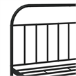 vidaXL Powder-Coated Steel Cal King/Double Bed Frame in Black