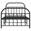 vidaXL Engineered wood Twin Bed Frame in Black