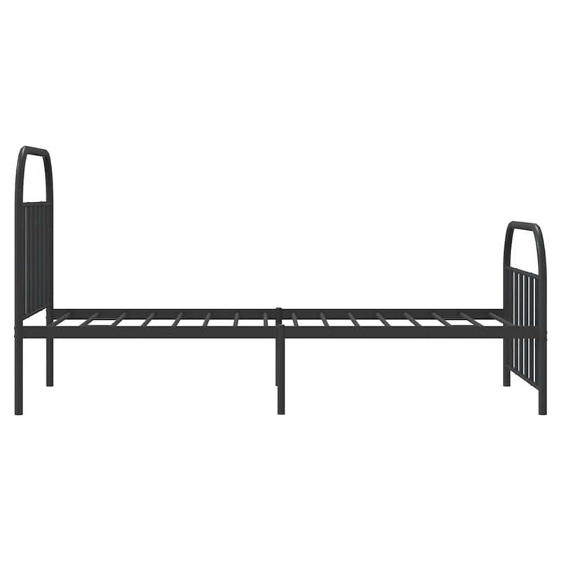 vidaXL Engineered wood Twin Bed Frame in Black