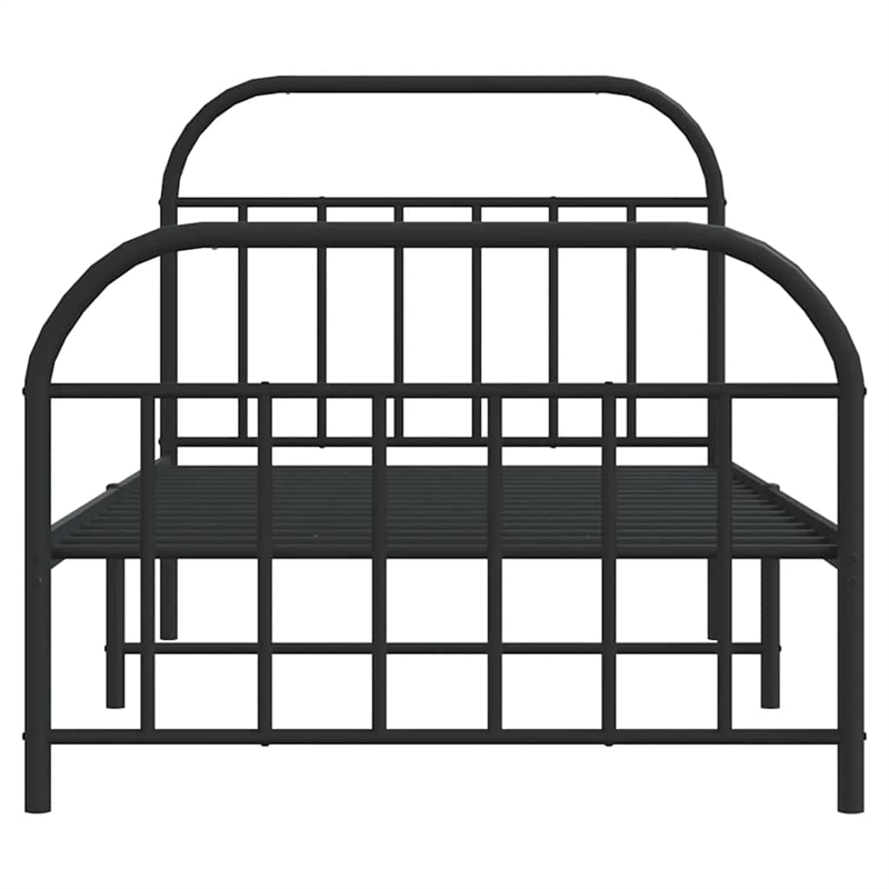 vidaXL Engineered wood Twin Bed Frame in Black