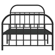 vidaXL Engineered wood Twin Bed Frame in Black