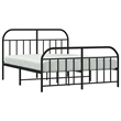 vidaXL Powder-Coated Steel Full/Double Bed Frame in Black