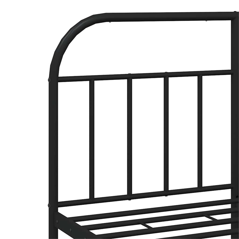vidaXL Powder-Coated Steel Full/Double Bed Frame in Black