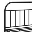 vidaXL Rectangular Powder-Coated Steel Large Bed Frame in Black