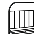 vidaXL Rectangular Powder-Coated Steel Full Bed Frame in Black