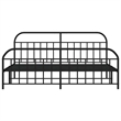 vidaXL Rectangular Powder-Coated Steel Full Bed Frame in Black