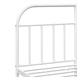 vidaXL Powder-Coated Steel Cal King/Double Bed Frame in White