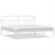 vidaXL 76 x 80 Powder-Coated steel Bed Frame in White