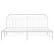 vidaXL 76 x 80 Powder-Coated steel Bed Frame in White