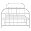 vidaXL Rectangular Powder-Coated Steel Single Bed Frame in White