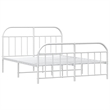 vidaXL Steel Full/Double Bed Frame in White