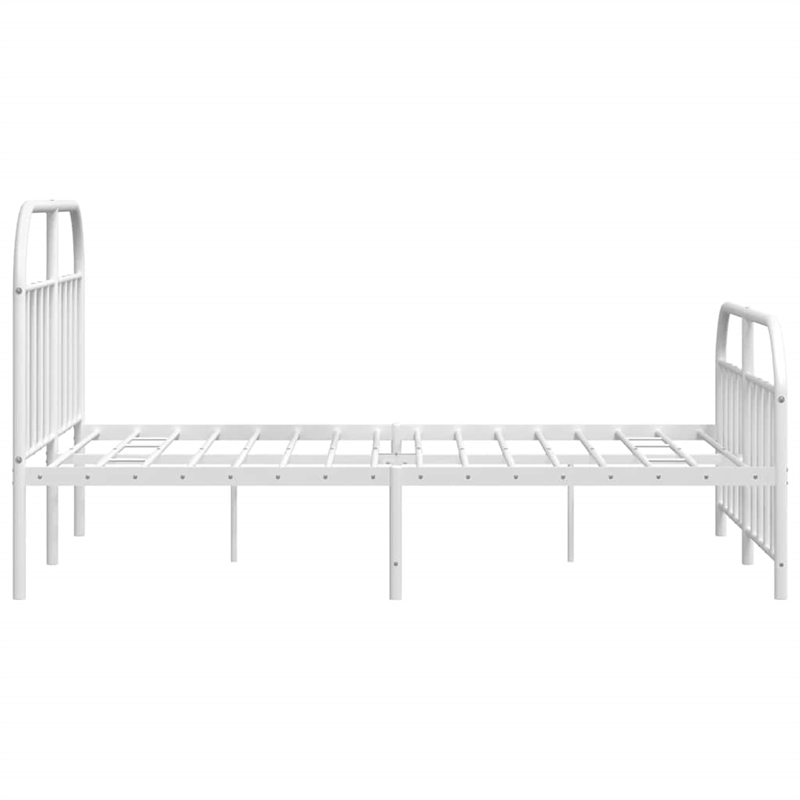 vidaXL Steel Full/Double Bed Frame in White