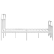 vidaXL Steel Full/Double Bed Frame in White