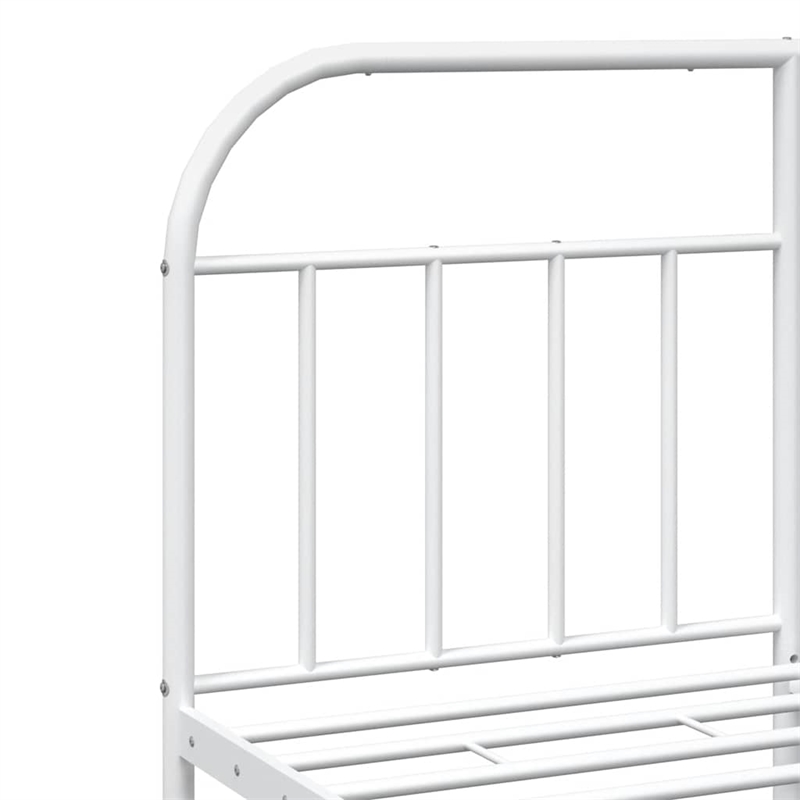 vidaXL Steel Full/Double Bed Frame in White