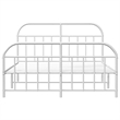 vidaXL Powder-Coated Steel King Size Bed Frame in White