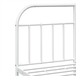 vidaXL Powder-Coated Steel King Size Bed Frame in White