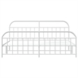 vidaXL Powder-Coated Steel King/Double Bed Frame in White