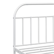 vidaXL Powder-Coated Steel King/Double Bed Frame in White