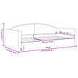 vidaXL Polyester fabric Day Bed in Dark Gray