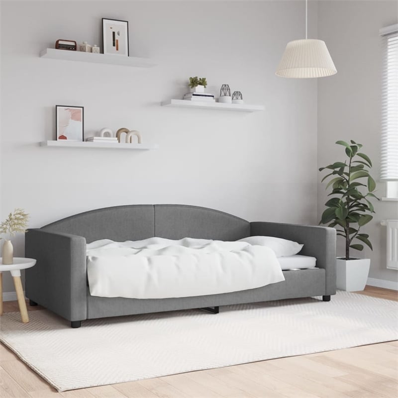 vidaXL Polyester fabric Day Bed in Dark Gray