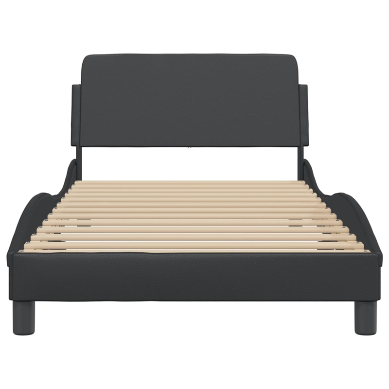 vidaXL Engineered wood Twin Bed Frame in Black