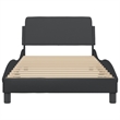 vidaXL Engineered wood Twin Bed Frame in Black