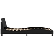 vidaXL Engineered wood Twin Bed Frame in Black