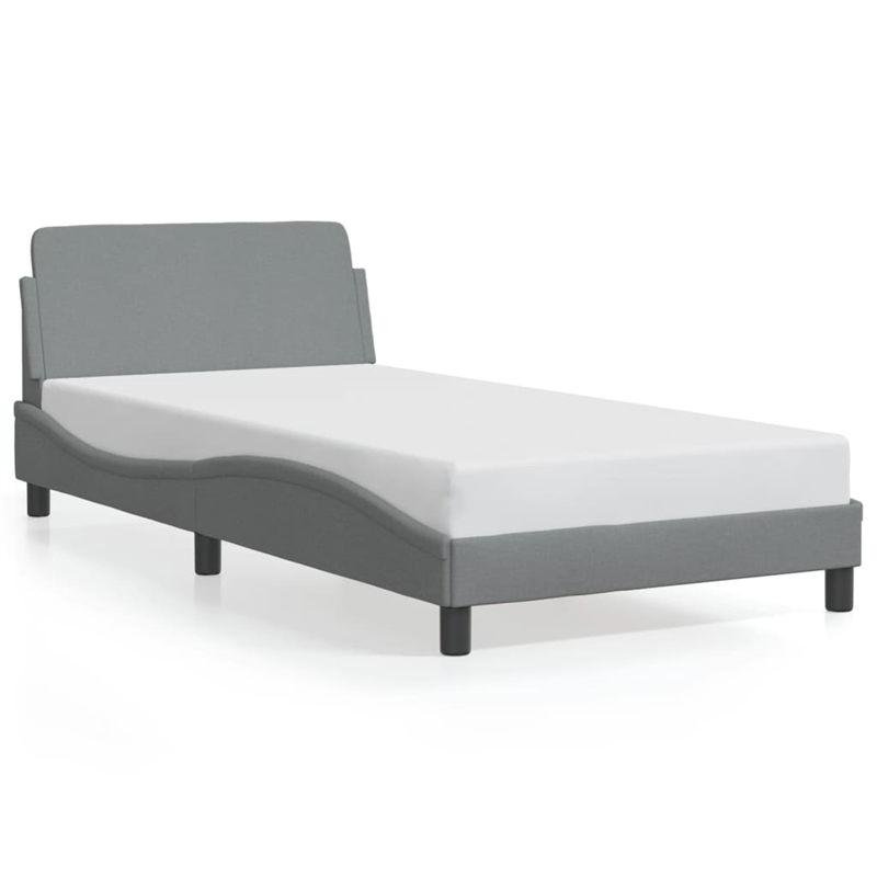 vidaXL Engineered Wood Bed Frame in Light Grey