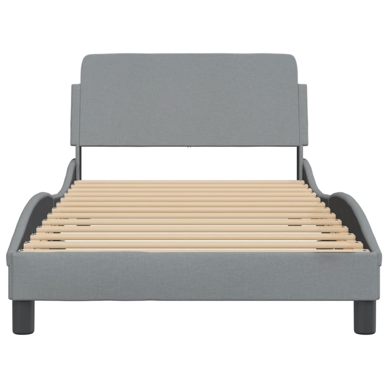 vidaXL Engineered Wood Bed Frame in Light Grey