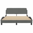 vidaXL Solid Pine Wood Bed Frame in Dark Gray