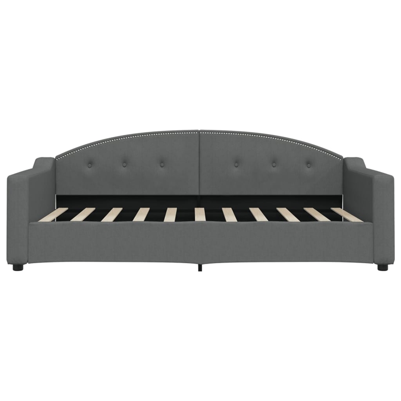 vidaXL Solid Wood Fabric Polyester Daybed in Dark Grey