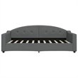 vidaXL Solid Wood Fabric Polyester Daybed in Dark Grey