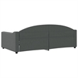vidaXL Solid Wood Fabric Polyester Daybed in Dark Grey