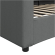 vidaXL Solid Wood Fabric Polyester Daybed in Dark Grey