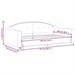 vidaXL Solid Wood Fabric Polyester Daybed in Dark Grey