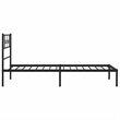 vidaXL Engineered wood Twin Bed Frame in Black