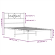 vidaXL Engineered wood Twin Bed Frame in Black