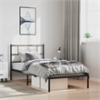 vidaXL Engineered wood Twin Bed Frame in Black