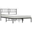 vidaXL Rectangular Traditional Steel Full Bed Frame in Black
