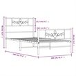 vidaXL Powder-Coated Steel Single Bed Frame in Black