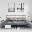 vidaXL Rectangular Steel Cal King/Double Bed Frame in Black