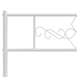 vidaXL Rectangular Powder-Coated Steel Full Bed Frame in White