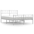 vidaXL Powder Coated Steel Full/Double Size Bed Frame in White