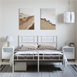 vidaXL Powder Coated Steel Full/Double Size Bed Frame in White