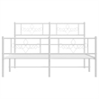 vidaXL Powder Coated Steel Full/Double Size Bed Frame in White