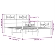 vidaXL Powder Coated Steel Full/Double Size Bed Frame in White