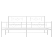 vidaXL Powder-Coated Steel Cal King/Double Storage Bed Frame in White