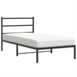 vidaXL Engineered wood Twin Bed Frame in Black
