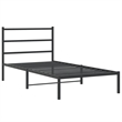 vidaXL Engineered wood Twin Bed Frame in Black
