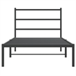 vidaXL Engineered wood Twin Bed Frame in Black